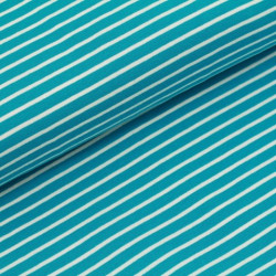 Bio Jersey - Stoffonkel Streifen smaragd